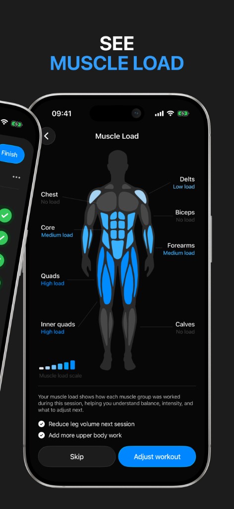 GRIPT muscle load screenshot