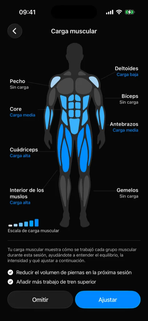 Captura de la carga por músculo en Gript